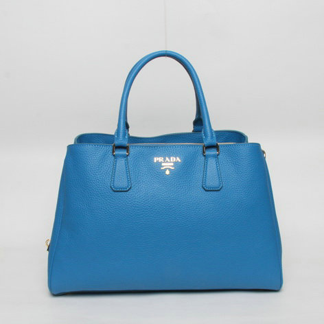 2014 Prada grainy calfskin tote bag BR4743 blue for sale